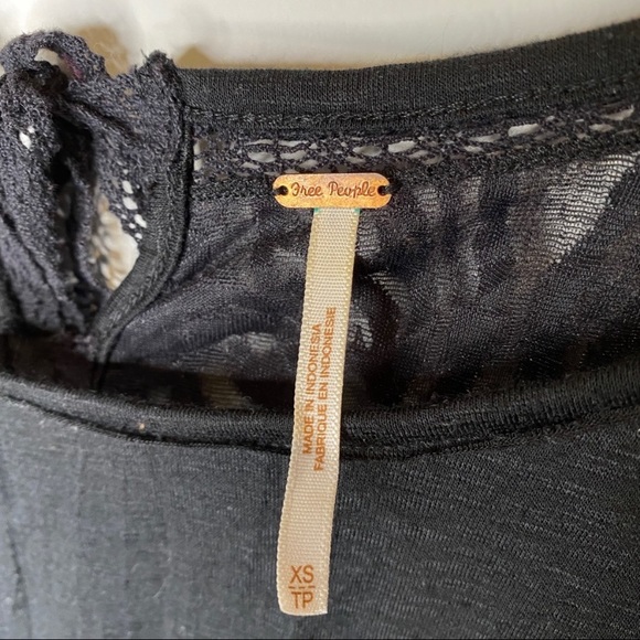 ⭐️2/$35⭐️ Free People Black Lace Batwing Top - Picture 5 of 5